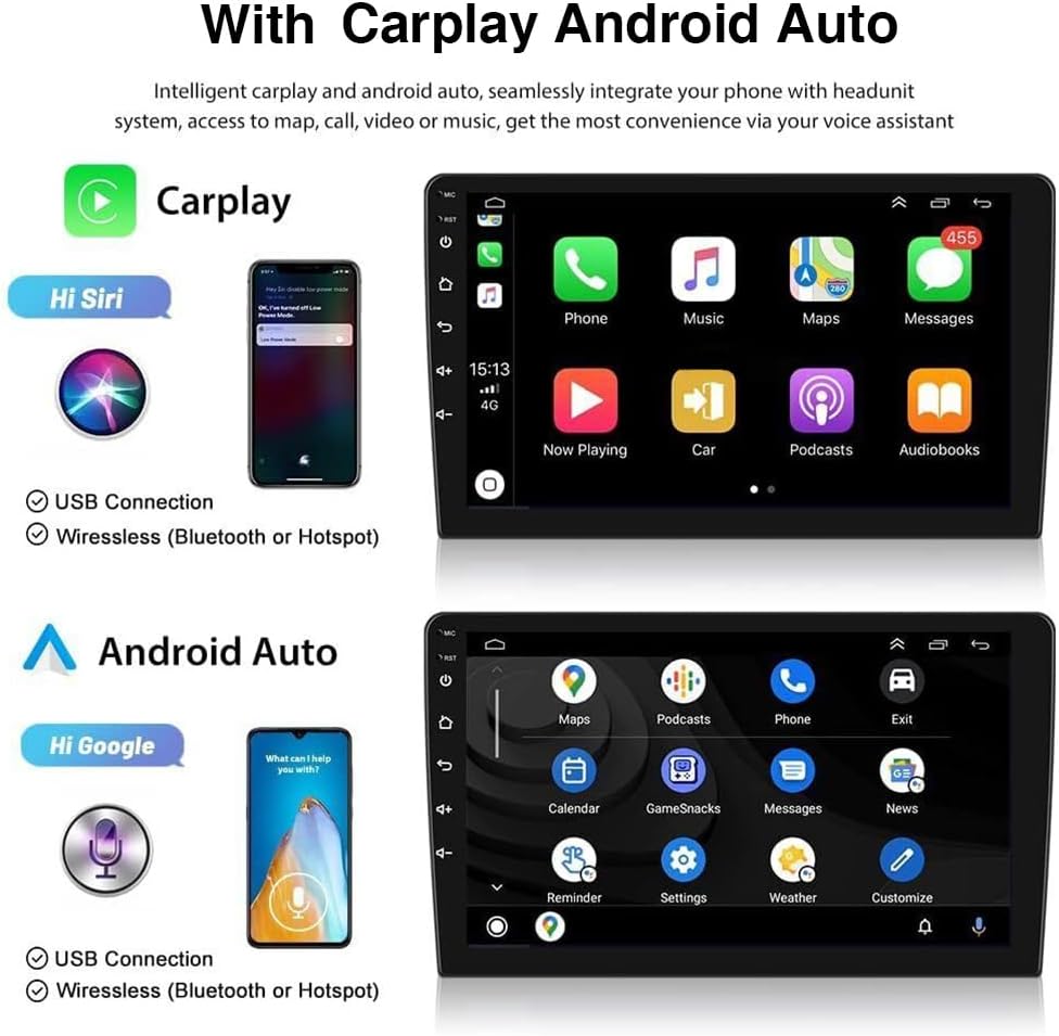 10'' Android 13 Car Stereo – 4G+64G Touchscreen Radio with CarPlay, Android Auto, GPS, Bluetooth, WiFi & Backup Camera | Fits Honda Odyssey 2005–2010