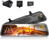 12'' 4K Mirror Dash Cam with Front & Rear Cameras, 2160P HD Smart Rearview, Night Vision, Parking Assist, GPS & 32GB Card Included