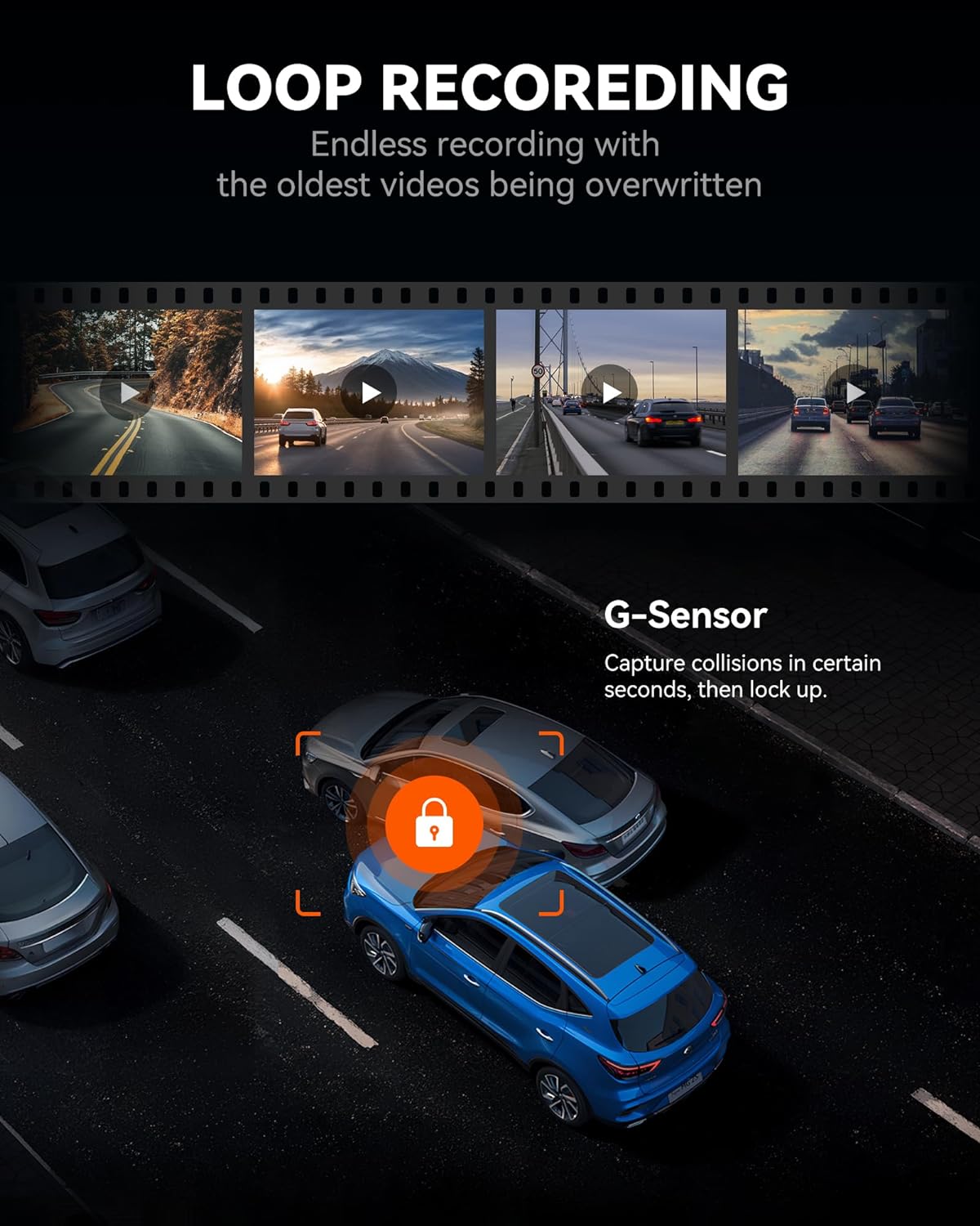 12'' 4K Mirror Dash Cam with Front & Rear Cameras, 2160P HD Smart Rearview, Night Vision, Parking Assist, GPS & 32GB Card Included